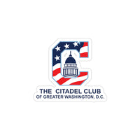 Load image into Gallery viewer, The Citadel, Alumni Club, Washington D.C. Club Logo, Navy Blue Transparent Outdoor Stickers, Die-Cut, 1pcs

