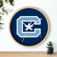 Load image into Gallery viewer, The Citadel, Carolina Blue C Star, Wall Clock
