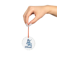 Load image into Gallery viewer, The Citadel, Marching Bulldog, Crystal Glass Ornament
