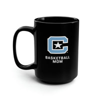 Load image into Gallery viewer, The Citadel Block C Logo, Sports Basketball Mom, Black Mug, 15oz
