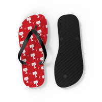 Load image into Gallery viewer, The Citadel, Big Red pattern, Flip Flops
