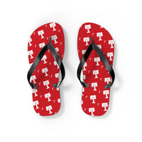 Load image into Gallery viewer, The Citadel, Big Red pattern, Flip Flops
