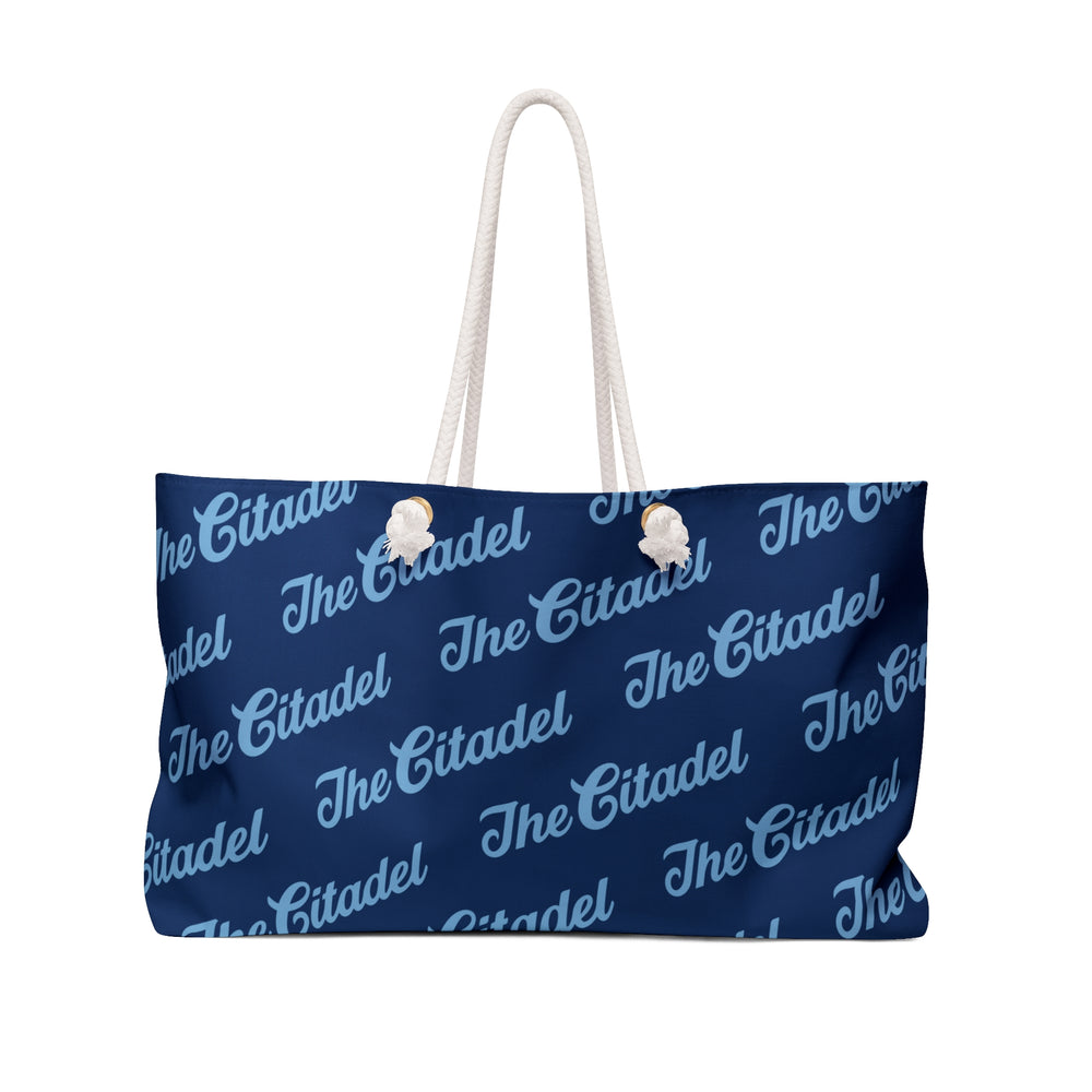 The Citadel Script Pattern Weekender Bag