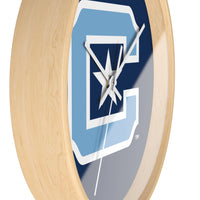 Load image into Gallery viewer, The Citadel, Carolina Blue C Star, Wall Clock

