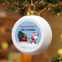 Load image into Gallery viewer, The Citadel, Santa Spike, Happy Holidays!, Christmas Ball Ornament

