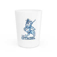 Load image into Gallery viewer, The Citadel Marching Bulldog Shot Glass
