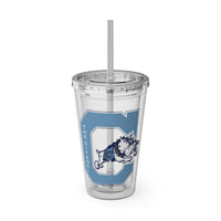 Load image into Gallery viewer, The Citadel, Vintage Jumping Bulldog, Sunsplash Tumbler with Straw, 16oz
