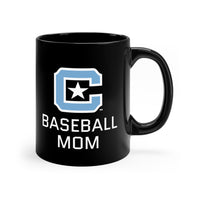 Load image into Gallery viewer, The Citadel Block C Logo, Sports Baseball Mom, Black Mug, 11oz
