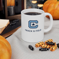Load image into Gallery viewer, The Citadel Block C Logo, Sports Track &amp; Field, Ceramic Mug 11oz
