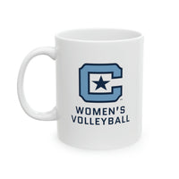 Load image into Gallery viewer, The Citadel Block C Logo, Sports  Women&#39;s Volleyball, Ceramic Mug 11oz
