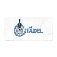 Load image into Gallery viewer, The Citadel, C Spike, White Beach Towel
