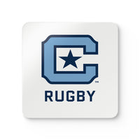 Load image into Gallery viewer, The Citadel, Club Sports - C Rugby, Corkwood Coaster Set of 4 - White
