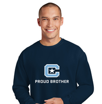 Load image into Gallery viewer, The Citadel Block C, Proud Brother, Embroidered Comfort Colors ® Ring Spun Crewneck Sweatshirt
