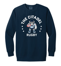 Load image into Gallery viewer, The Citadel, Club Sports - Rugby, Comfort Colors ® Ring Spun Crewneck Sweatshirt - Navy
