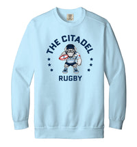 Load image into Gallery viewer, The Citadel, Club Sports - Rugby, Comfort Colors ® Ring Spun Crewneck Sweatshirt - Carolina blue

