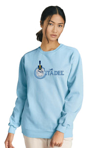 Load image into Gallery viewer, The Citadel Spike, Comfort Colors ® Ring Spun Crewneck Sweatshirt- Chambray
