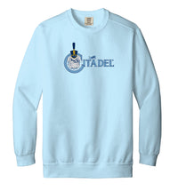 Load image into Gallery viewer, The Citadel Spike, Comfort Colors ® Ring Spun Crewneck Sweatshirt- Chambray
