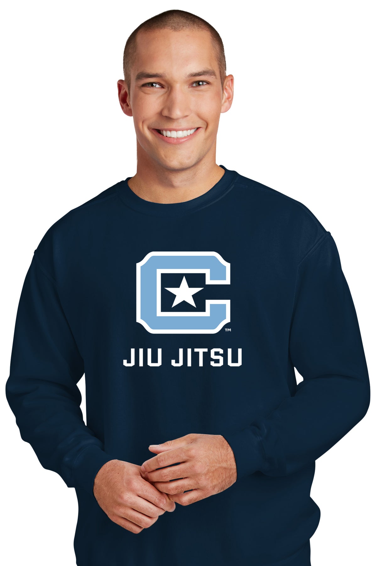 The Citadel, Club Sports - Jiu Jitsu, Comfort Colors ® Ring Spun Crewneck Sweatshirt -  Navy