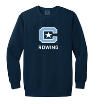 Load image into Gallery viewer, The Citadel Block C, Club Sports, Rowing, Unisex, Navy, Comfort Colors ® Ring Spun Crewneck Sweatshirt
