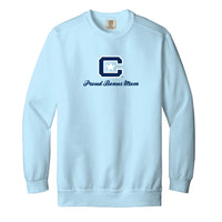 Load image into Gallery viewer, The Citadel Block C, Proud Bonus Mom, Comfort Colors ® Ring Spun Crewneck Sweatshirt- Chambray
