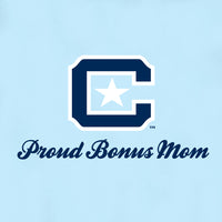 Load image into Gallery viewer, The Citadel Block C, Proud Bonus Mom, Comfort Colors ® Ring Spun Crewneck Sweatshirt- Chambray
