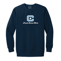Load image into Gallery viewer, The Citadel Block C, Proud Bonus Mom, Comfort Colors ® Ring Spun Crewneck Sweatshirt- Navy
