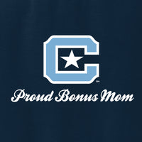 Load image into Gallery viewer, The Citadel Block C, Proud Bonus Mom, Comfort Colors ® Ring Spun Crewneck Sweatshirt- Navy

