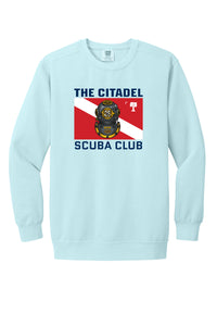 Load image into Gallery viewer, The Citadel, Scuba Logo, Club Sports - Scuba, Comfort Colors ® Ring Spun Crewneck Sweatshirt - Chambray
