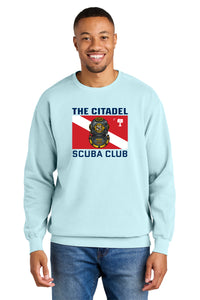 Load image into Gallery viewer, The Citadel, Scuba Logo, Club Sports - Scuba, Comfort Colors ® Ring Spun Crewneck Sweatshirt - Chambray
