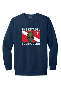 Load image into Gallery viewer, The Citadel, Scuba Logo, Club Sports - Scuba, Comfort Colors ® Ring Spun Crewneck Sweatshirt - Navy
