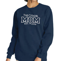 Load image into Gallery viewer, The Citadel Mom, Customizable (Cadet Year) Embroidered, Comfort Colors ® Ring Spun Crewneck Sweatshirt
