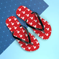 Load image into Gallery viewer, The Citadel, Big Red pattern, Flip Flops
