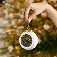 Load image into Gallery viewer, The Citadel, Customized Year Ring Bezel, Christmas Ball Ceramic Ornament
