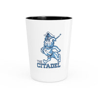 Load image into Gallery viewer, The Citadel Marching Bulldog Shot Glass
