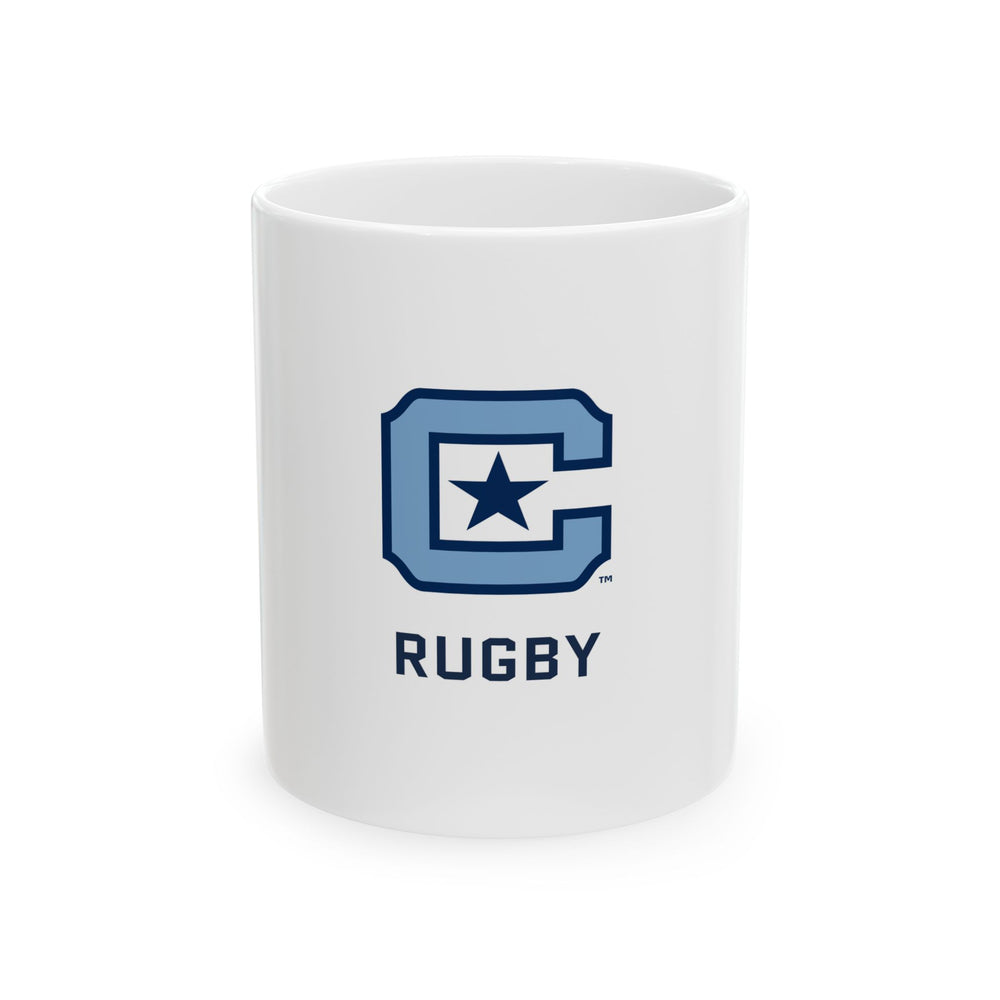 The Citadel Block C Logo, Sports Women's Rugby, Ceramic Mug 11oz - White - 11oz