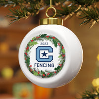 Load image into Gallery viewer, The Citadel, Club Sports, Fencing, Customizable "Your Year", Ceramic Ornament

