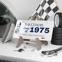 Load image into Gallery viewer, The Citadel, White Background, Customized, Class of (Your Year) Vanity Plate
