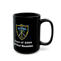 Load image into Gallery viewer, The Citadel, Citadel Shield, Class of 2004 20 Year Reunion, 11/15 Oz Black Mug
