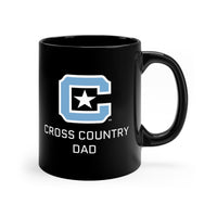 Load image into Gallery viewer, The Citadel Block C Logo, Sports Cross Country Dad, Black Mug, 11oz
