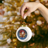 Load image into Gallery viewer, The Citadel, Santa Spike with Reindeers, Christmas Ball Ornament
