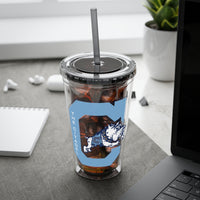 Load image into Gallery viewer, The Citadel, Vintage Jumping Bulldog, Sunsplash Tumbler with Straw, 16oz
