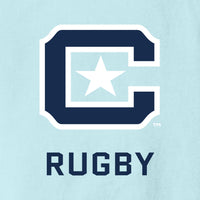 Load image into Gallery viewer, The Citadel C, Club Sports - Rugby,  Comfort Colors ® Heavyweight Ring Spun Tee Shirt - Light Blue
