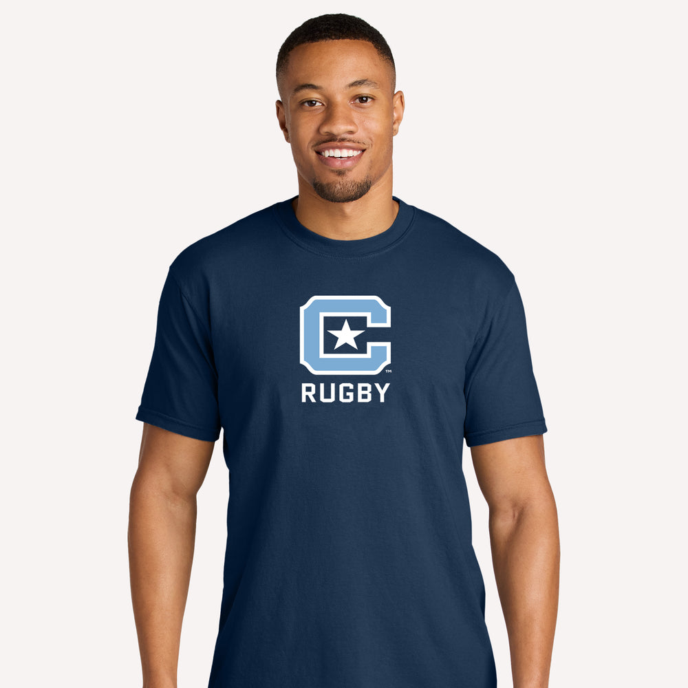 The Citadel C, Club Sports - Rugby,  Comfort Colors ® Heavyweight Ring Spun Tee Shirt - Navy