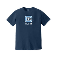 Load image into Gallery viewer, The Citadel C, Club Sports - Rugby,  Comfort Colors ® Heavyweight Ring Spun Tee Shirt - Navy
