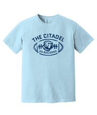 Load image into Gallery viewer, The Citadel Bulldog, Football,  Comfort Colors ® Heavyweight Ring Spun T-Shirt
