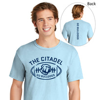 Load image into Gallery viewer, The Citadel Bulldog, Football,  Comfort Colors ® Heavyweight Ring Spun T-Shirt
