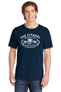 Load image into Gallery viewer, The Citadel Bulldog, Football,  Comfort Colors ® Heavyweight Ring Spun T-Shirt
