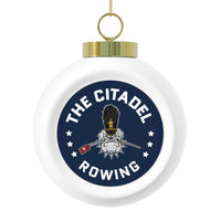 Load image into Gallery viewer, The Citadel, Club Sports, Rowing, Christmas Ball Ceramic Ornament
