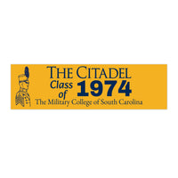Load image into Gallery viewer, The Citadel, Gold Star, Class of (Your Year) Bumper Sticker
