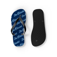 Load image into Gallery viewer, The Citadel, Script Patterned Flip Flops
